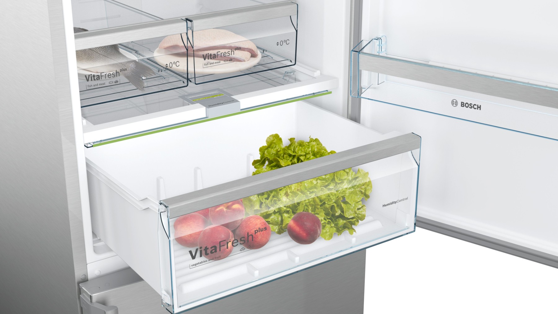 KGN56AIE0N Serie | 6 Alttan Donduruculu Buzdolabı 193 x 70 cm Kolay temizlenebilir Inox